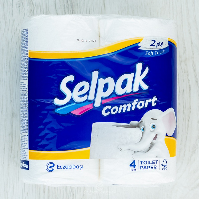 Бумага туалетная Selpak Comfort 2сл 4 рулона