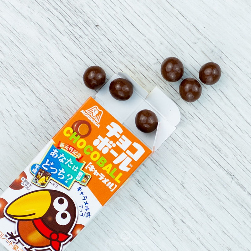 Шарики Morinaga шоколадные  Chocoball Caramel 28г
