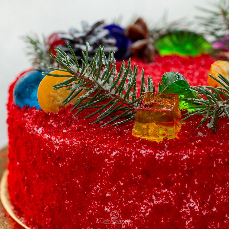 Торт Красный Бархат Новогодний